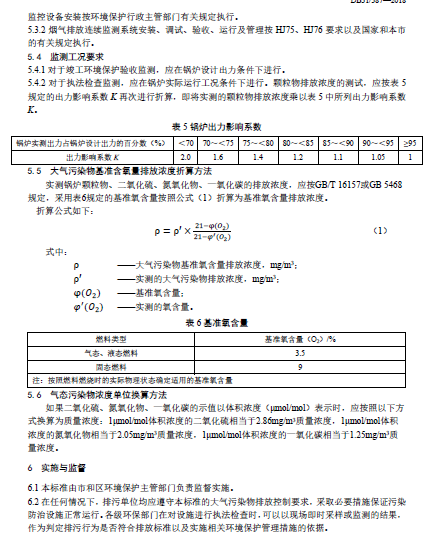 上海市:《鍋爐大氣污染物排放標準》